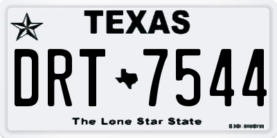 TX license plate DRT7544