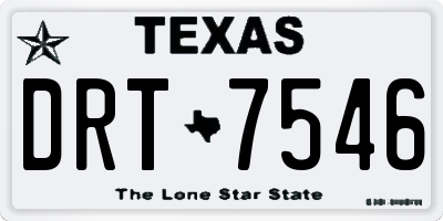 TX license plate DRT7546