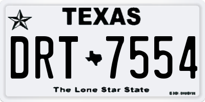 TX license plate DRT7554