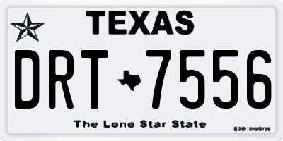 TX license plate DRT7556