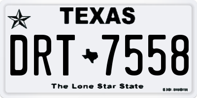 TX license plate DRT7558