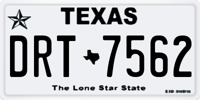 TX license plate DRT7562