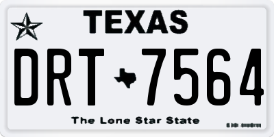 TX license plate DRT7564