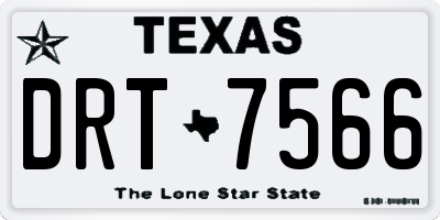 TX license plate DRT7566