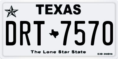 TX license plate DRT7570