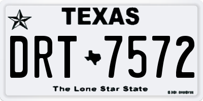 TX license plate DRT7572