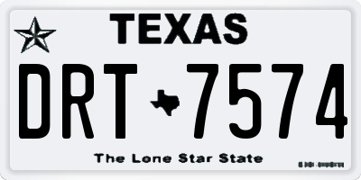 TX license plate DRT7574