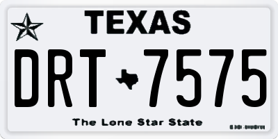 TX license plate DRT7575