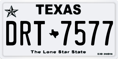 TX license plate DRT7577