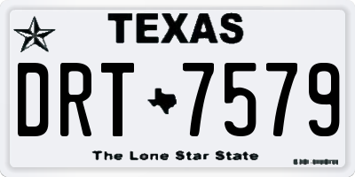 TX license plate DRT7579