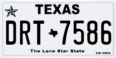 TX license plate DRT7586