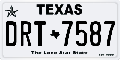 TX license plate DRT7587