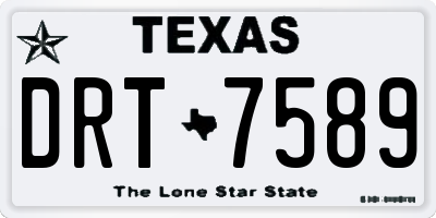 TX license plate DRT7589