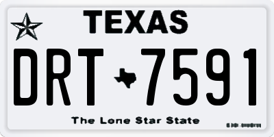 TX license plate DRT7591
