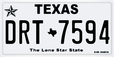 TX license plate DRT7594