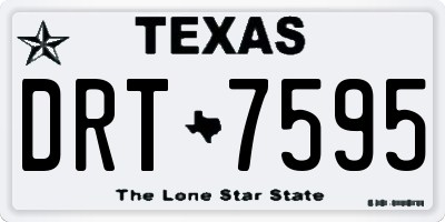 TX license plate DRT7595