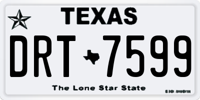 TX license plate DRT7599