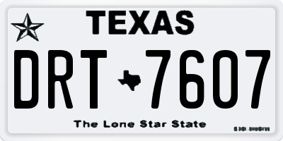 TX license plate DRT7607
