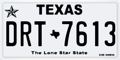 TX license plate DRT7613