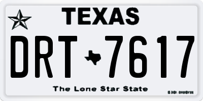 TX license plate DRT7617