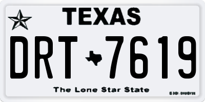 TX license plate DRT7619