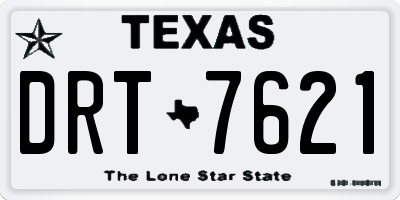 TX license plate DRT7621