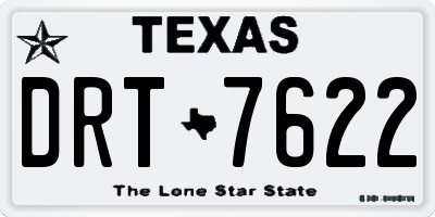 TX license plate DRT7622
