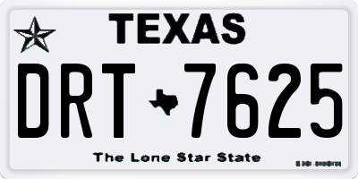 TX license plate DRT7625
