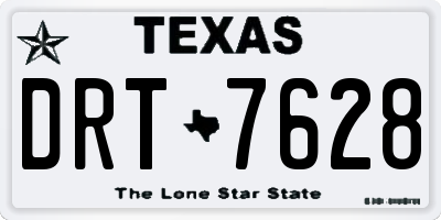 TX license plate DRT7628