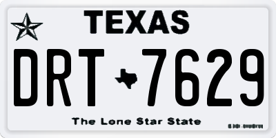 TX license plate DRT7629