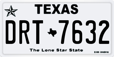 TX license plate DRT7632