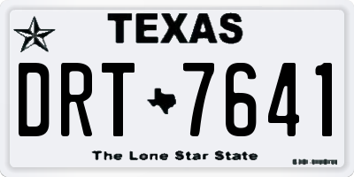 TX license plate DRT7641