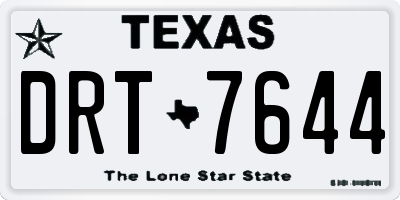 TX license plate DRT7644