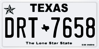 TX license plate DRT7658