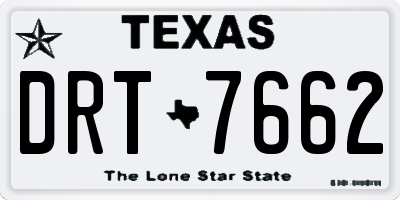 TX license plate DRT7662