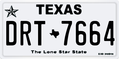 TX license plate DRT7664