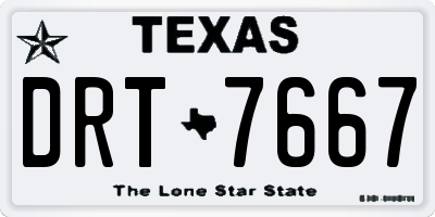 TX license plate DRT7667