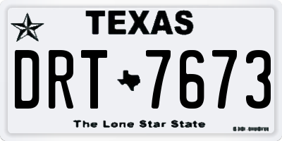 TX license plate DRT7673