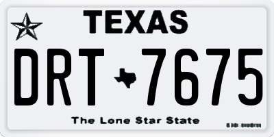 TX license plate DRT7675