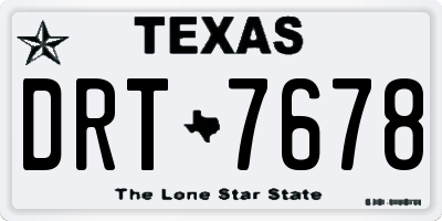 TX license plate DRT7678