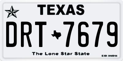 TX license plate DRT7679