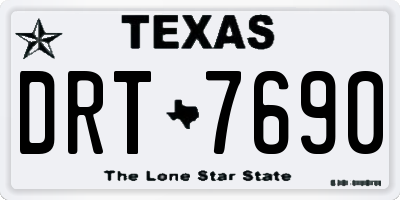 TX license plate DRT7690