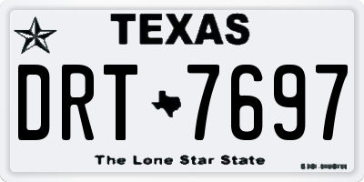 TX license plate DRT7697