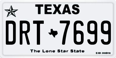 TX license plate DRT7699