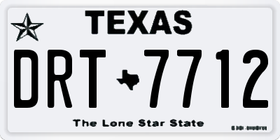 TX license plate DRT7712