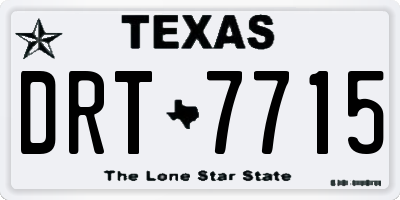 TX license plate DRT7715
