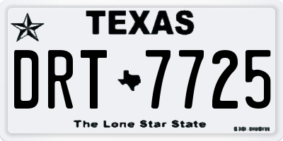 TX license plate DRT7725