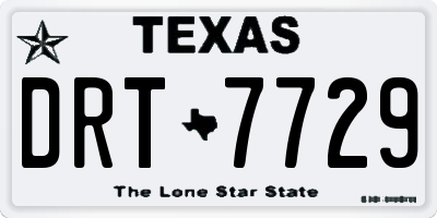 TX license plate DRT7729