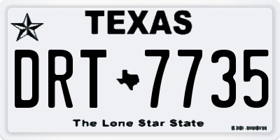 TX license plate DRT7735