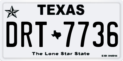 TX license plate DRT7736